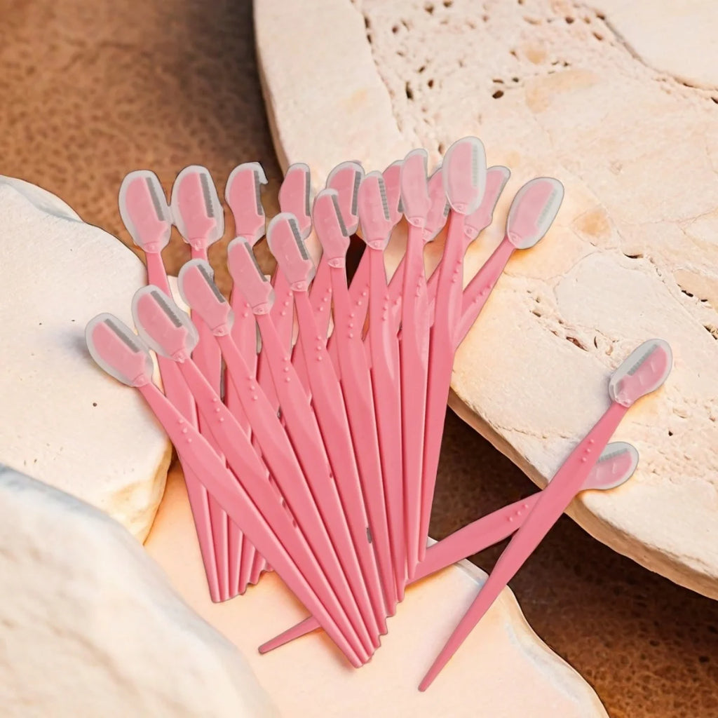 6/12/18 piezas de microcuchillas desechables para cejas, seguras y fáciles de usar, herramientas de maquillaje para principiantes.