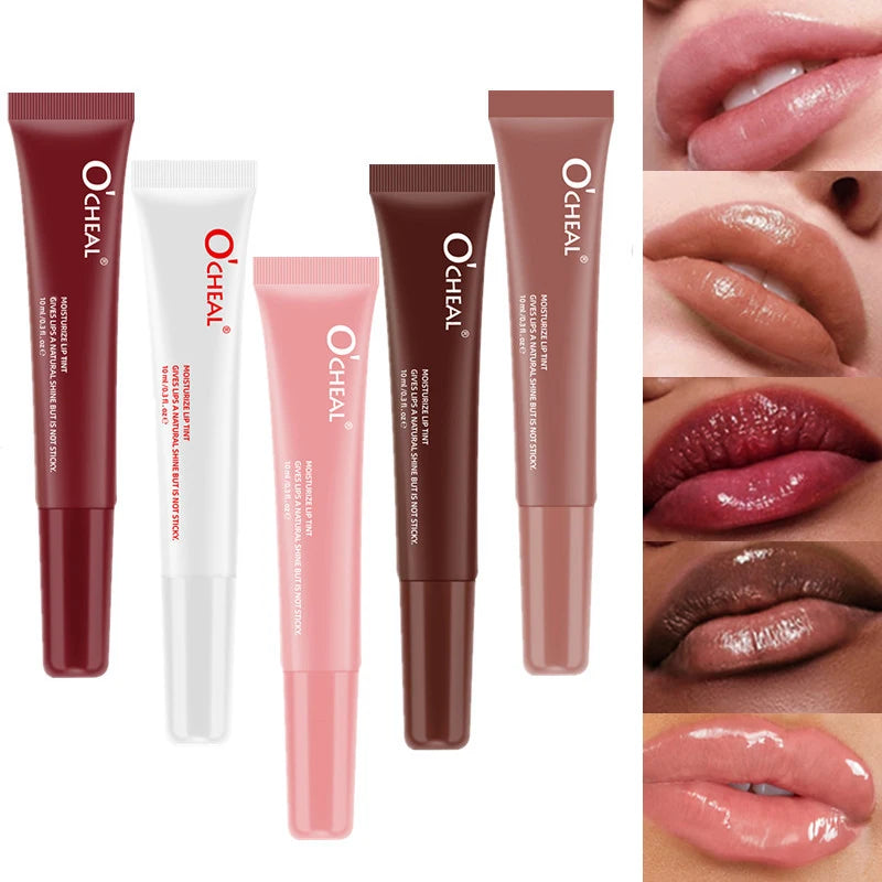 Bálsamo labial hidratante, espejo, brillo de labios, vainilla, menta, café helado, pastel, olor, lápiz labial, maquillaje de aceite de labios transparente