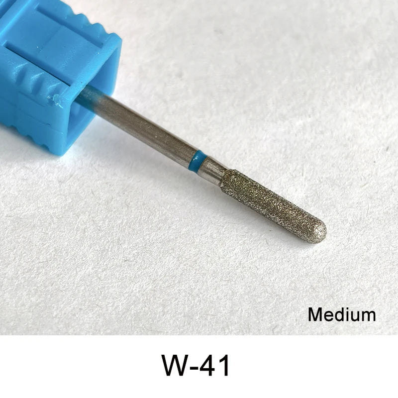 Brocas de cerámica para uñas de diamante, fresa para manicura, limas rotativas para cutículas izquierda y derecha, herramientas de accesorios para uñas DIY