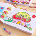 Cuaderno de bocetos de aprendizaje con animales de dibujos animados coloridos, 48 páginas, libro creativo para garabatos y colorear, cuaderno de bocetos interactivo temprano y bonito