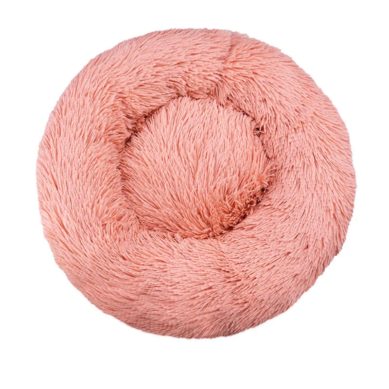 Cama redonda para perros, cama cálida de invierno para gatos, cesta de felpa para perros, cama lavable para mascotas, sofá para perros pequeños, medianos y grandes