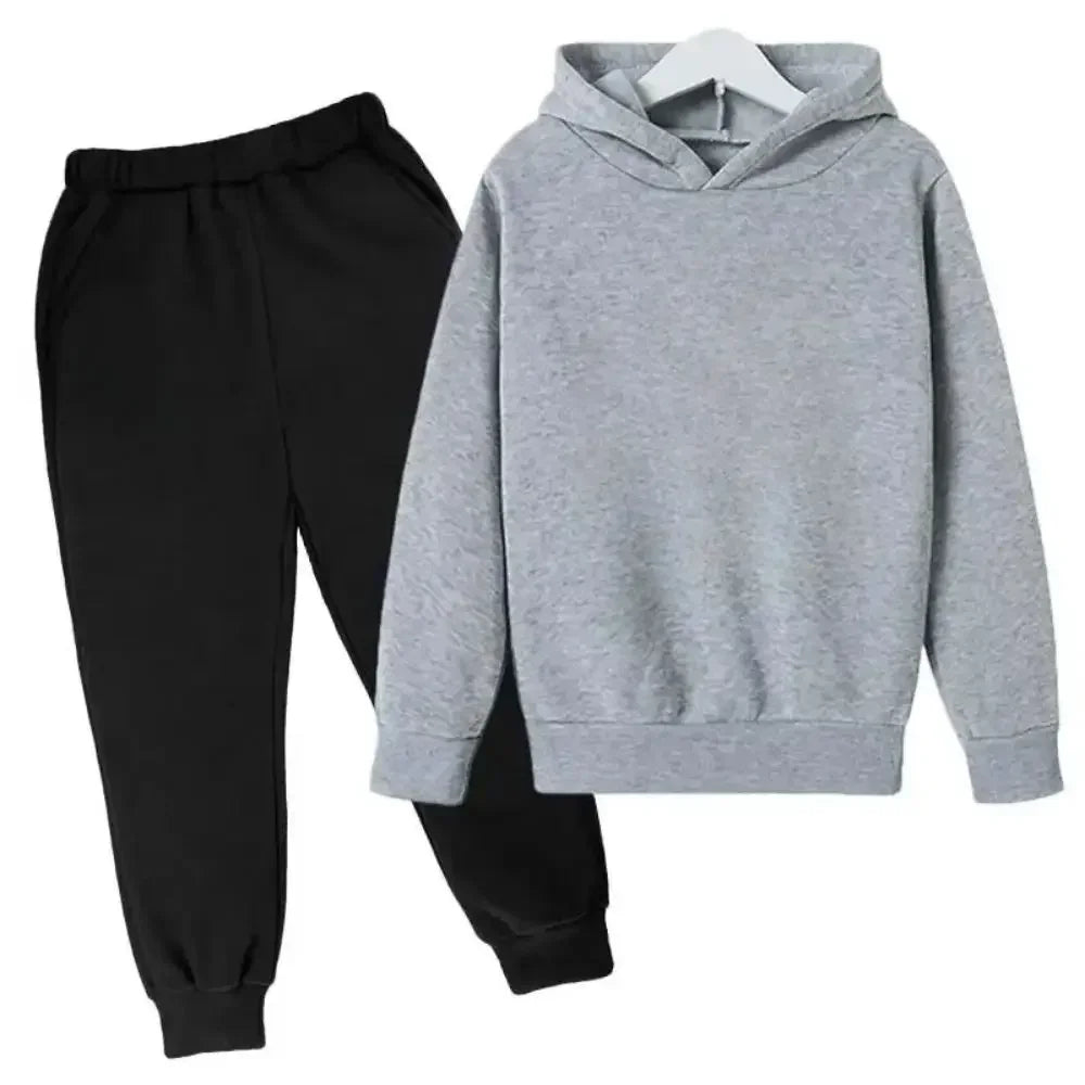 Ropa de primavera y otoño para niños, regalos de vacaciones, chándal de fútbol con estampado CR7, Sudadera con capucha y pantalones, conjunto de 2 uds para niño y niña de 3 a 12 años