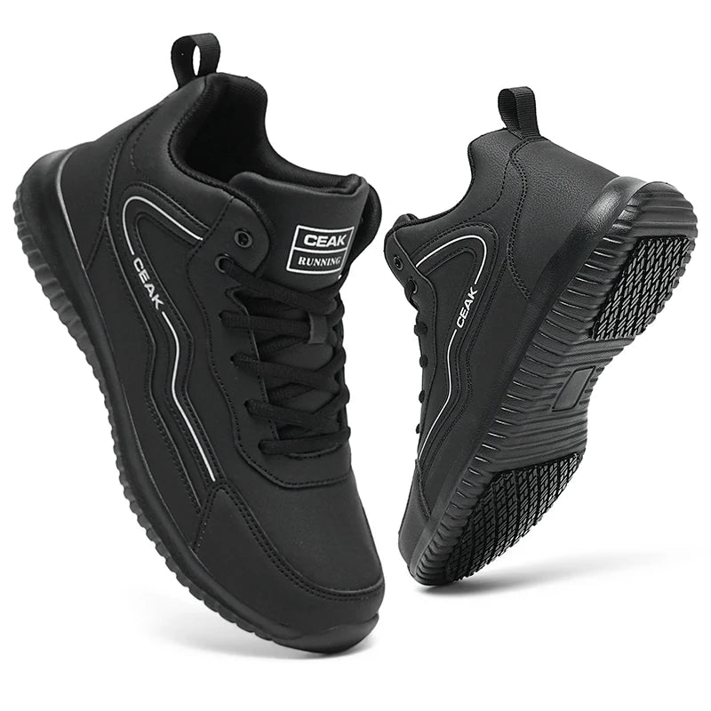 Zapatos de Chef de Hotel para las cuatro estaciones, antideslizantes, impermeables, a prueba de aceite, zapatos de trabajo de cocina, zapatillas ligeras y transpirables para caminar al aire libre para hombres