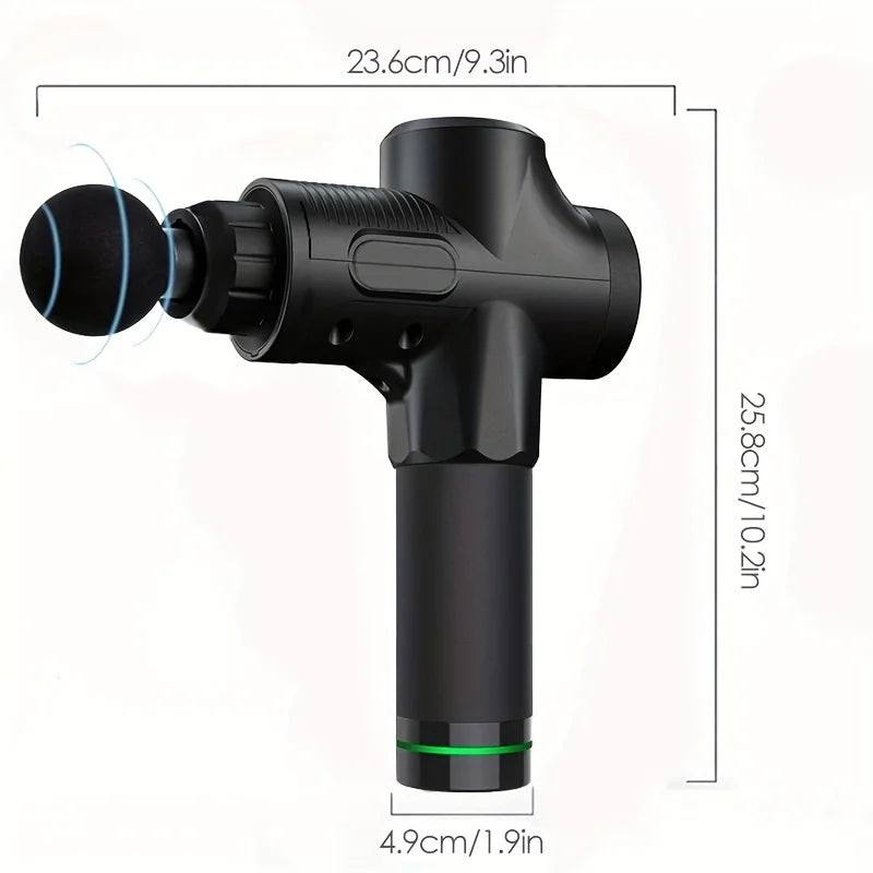 Pistola de masaje de 30 niveles para Fascia, equipo de Fitness eléctrico para relajación muscular profunda, cuerpo, cuello, reducción de ruido, hombre y mujer