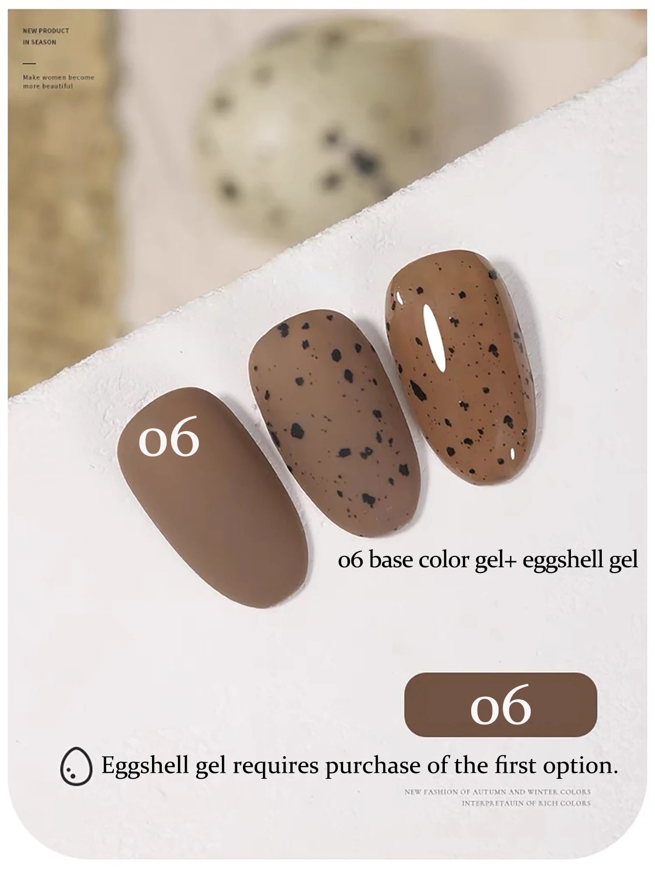 Esmalte de Uñas en Gel MIANEL Colorful Rock Slice, Amarillo Lechoso-Blanco Brillante, Crema Blanca, Efecto Leche Huhu Dopamina, 12ml, 1-6 Unidades