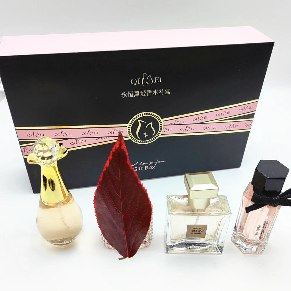 Perfume de Marca de Lujo para Mujer, Eau de Parfum, Caja de Regalo de 4 Piezas, 100 ml, Perfumes de Mujer, Aroma Floral Frutal Fresco y Natural en Spray