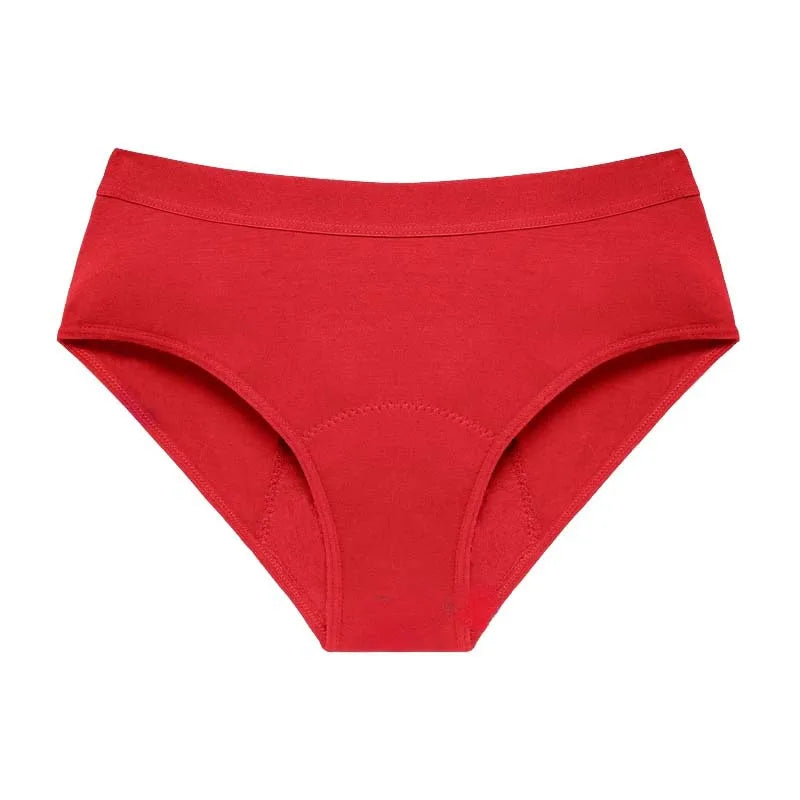 Bragas menstruales absorbentes de 4 capas a prueba de fugas para mujer, pantalones fisiológicos de flujo pesado, calzoncillos posparto de algodón de talla grande
