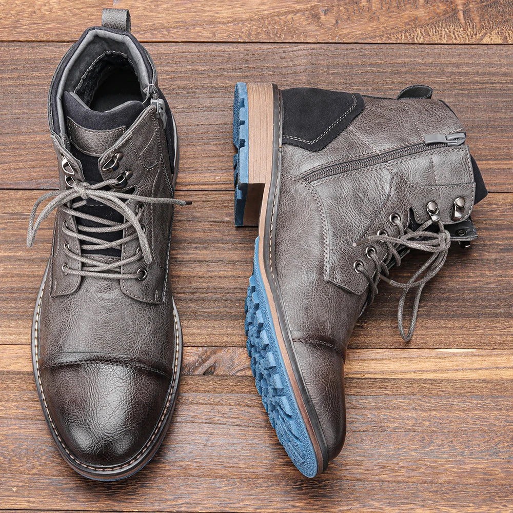 Talla 7-13 Botines para hombre Botas de cuero para hombre Bota de marca para hombre # AL605