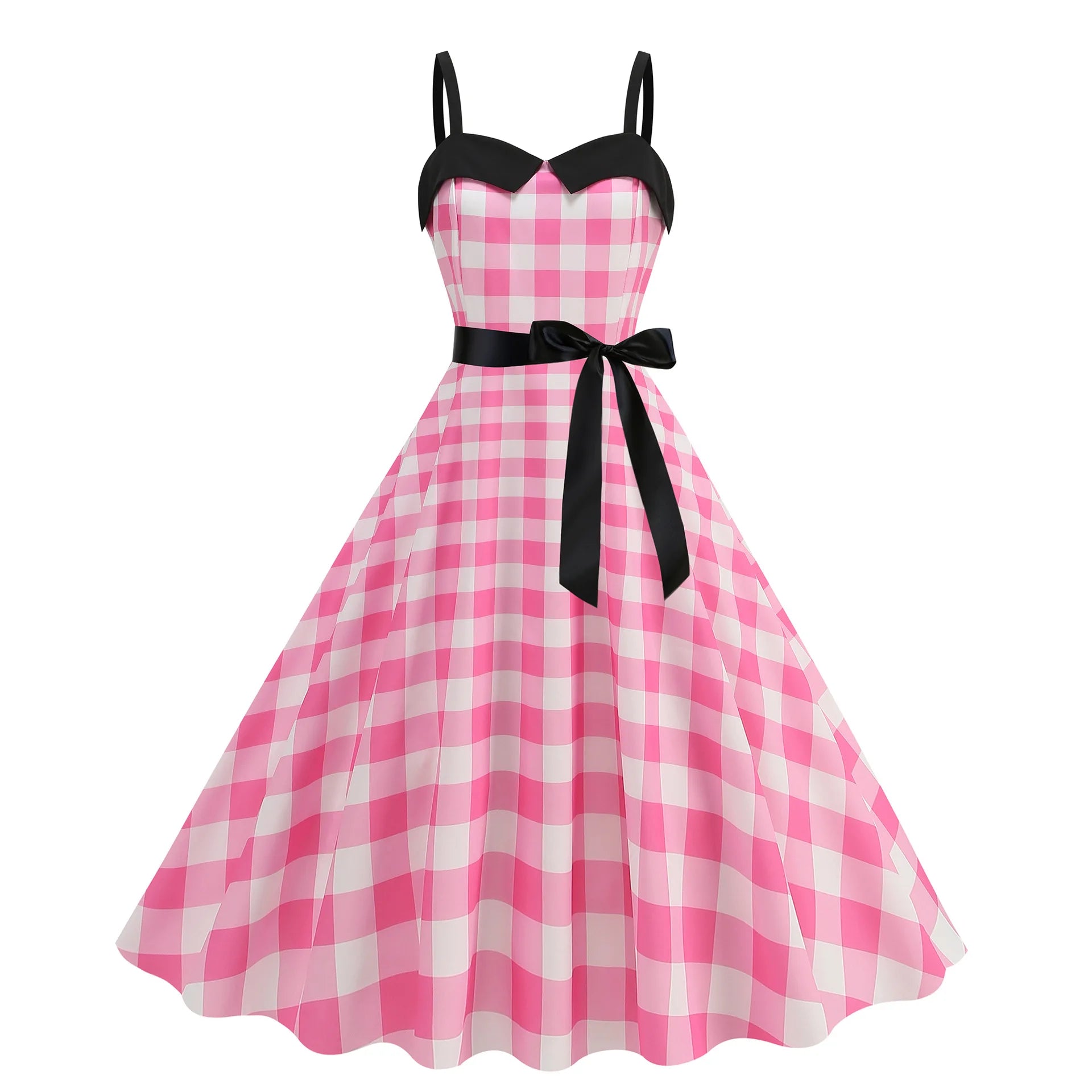Elegante Vestido de Mujer con Estampado de Puntos, Estilo Hepburn de los Años 50 y 60, Vestido Vintage Sexy con Cuello Halter, Estilo Rockabilly Retro para Fiesta u Oficina, Vestido Pinup 2026