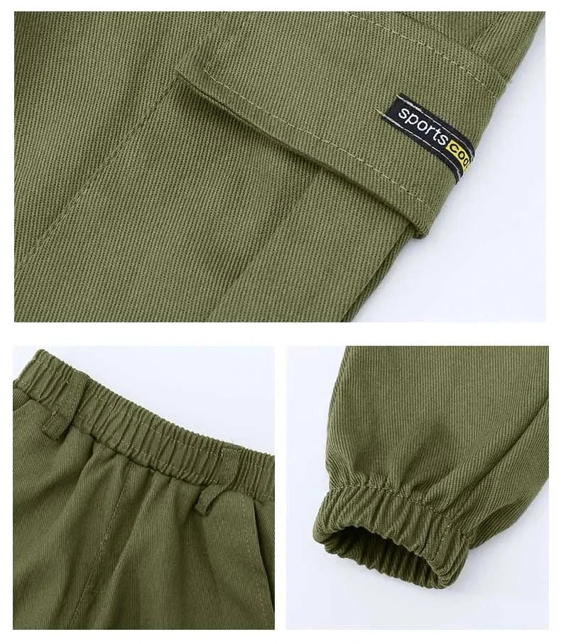 2025 nueva primavera otoño pantalones para niños pantalones casuales de estilo largo para niños de 3 a 12 años pantalones deportivos para niños adolescentes al aire libre