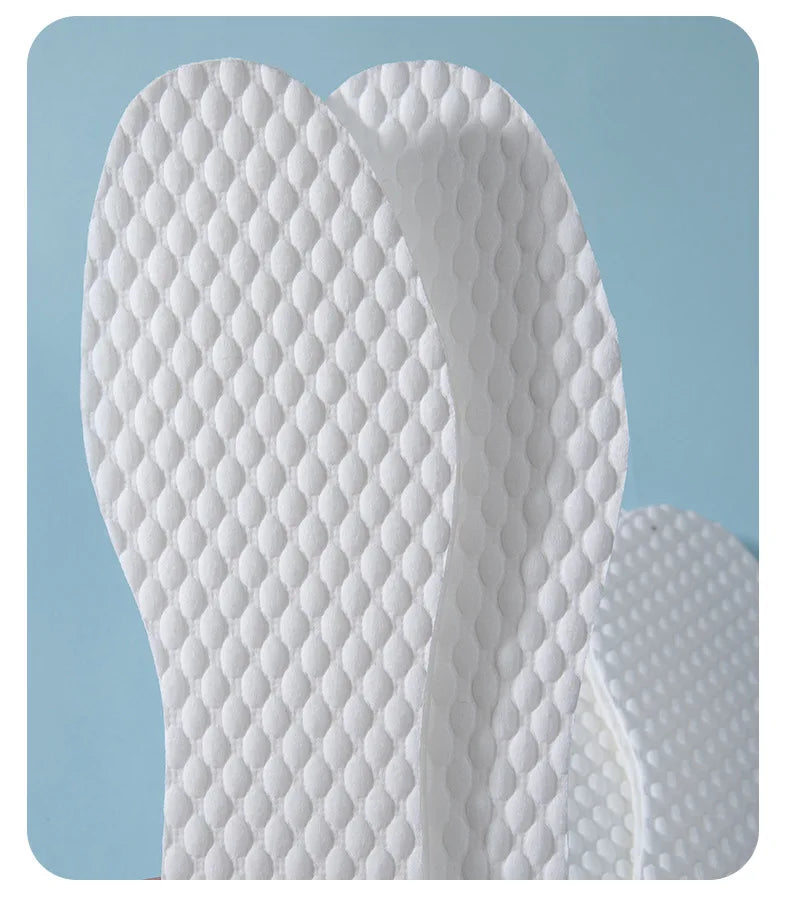 Nuevo 1/5/10 par/juegos plantillas desechables plantillas de pulpa de madera natural hombres y mujeres fino transpirable sudor suave cómodo almohadilla de zapato
