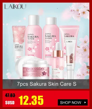 LAIKOU-mascarilla de suero labial de flor de cerezo, reparación de exfoliación de grietas secas, Reduce las líneas finas de los labios, esencia hidratante, cuidado de belleza Sakura, 8g