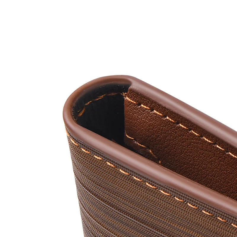 Nueva cartera larga estilo libro de cheques de Color café para hombre de gran capacidad PU Retro largo para hombres con ranuras para tarjetas con ventana de identificación