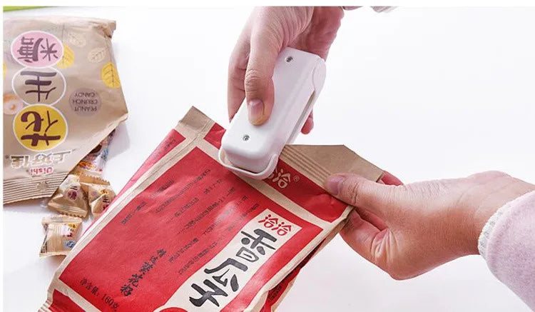 Mini máquina de sellado de bolsas Hea, sellador de paquetes, bolsas de plástico térmico para alimentos