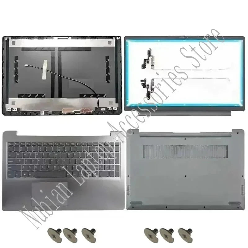 Nuevo para IdeaPad 3 15ADA6 15ITL6 15ALC6 2021: Cubierta trasera LCD, bisel frontal, reposamanos, carcasa inferior, teclado y bisagras para portátil
