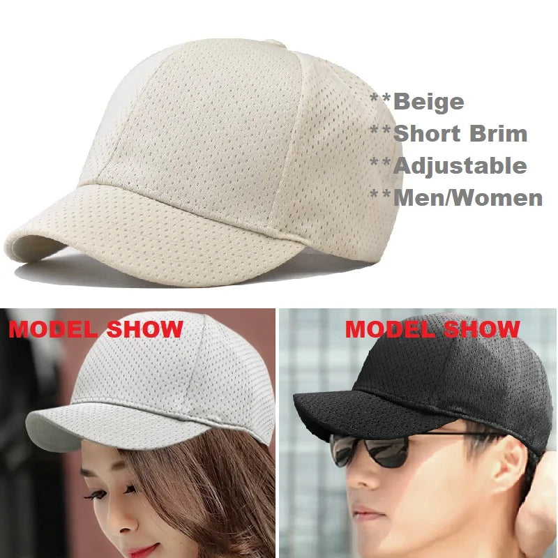 Gorra de béisbol de malla de verano de talla grande de cabeza grande para hombres y mujeres gorra transpirable de camionero ajustable para deportes al aire libre correr