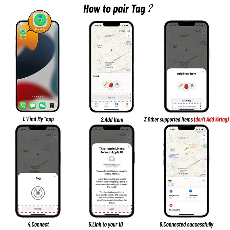 Nuevo rastreador GPS antipérdida MINI localizador cuadrado negro para uso antirrobo móvil enjunción con sistema iOS encontrar mi aplicación