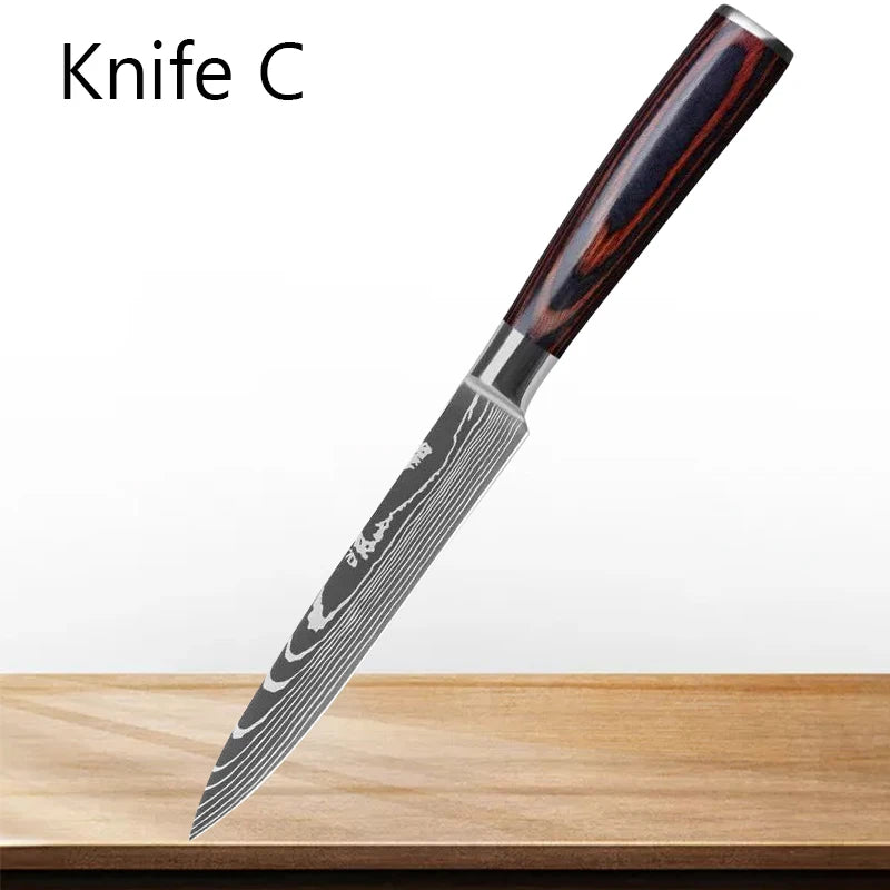 Cuchillos de cocina profesionales, cuchillo de acero inoxidable, pelado de frutas, cuchillo de carnicero, cuchillo para deshuesar, cuchillos de cocina para pelar