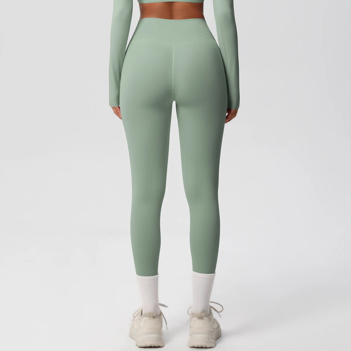 Mallas de Yoga de cintura alta para mujer, mallas con sensación desnuda, Fitness, correr, pantalones de Yoga, mallas ajustadas de gimnasio energético, mallas de entrenamiento informales