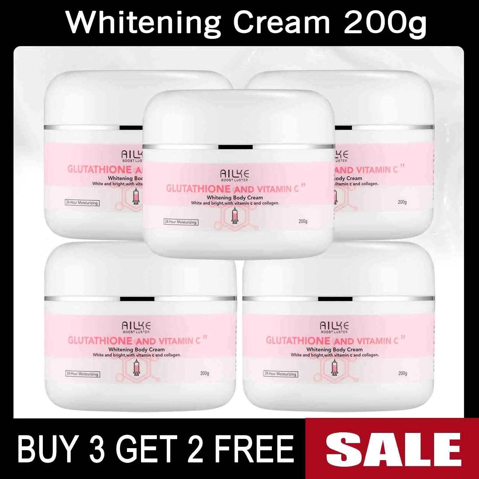 AILKE blanqueamiento eliminar manchas negras loción para el cuidado de la piel Facial crema hidratante glutatión corporal vitamina C piel negra cara nuevo conjunto