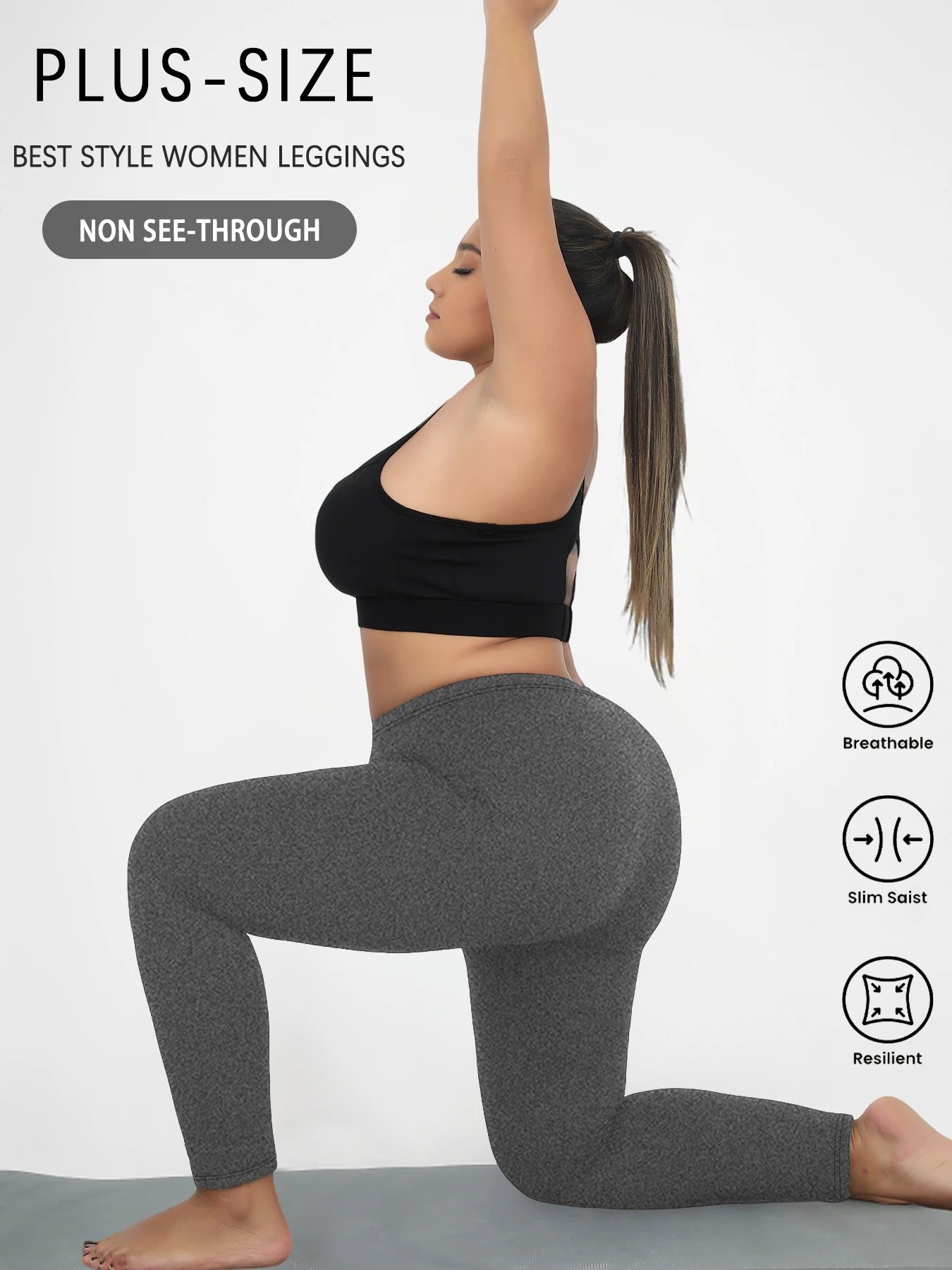 Leggings deportivos súper suaves de talla grande para mujer, mallas deportivas sin transparencias para entrenamiento, correr, Yoga, correr