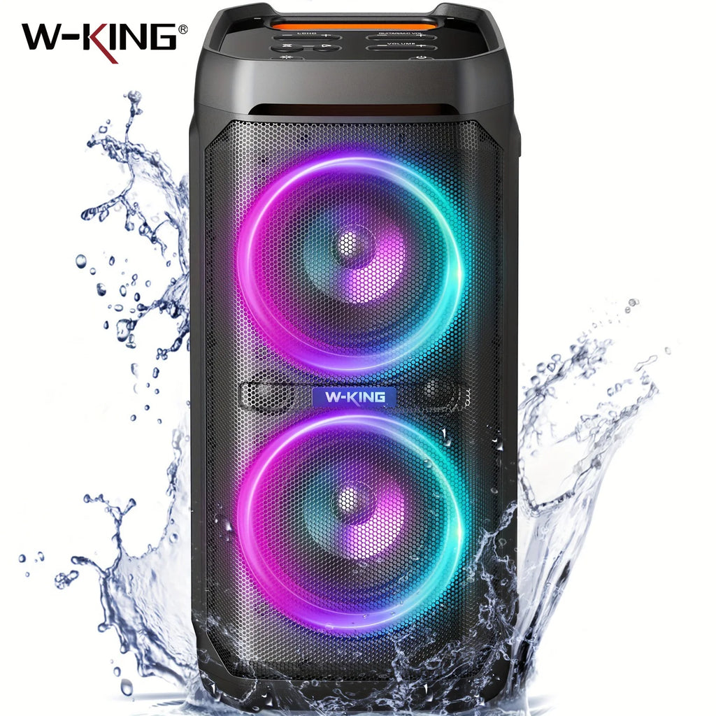 Altavoces Bluetooth W-KING T11 de 100 W RMS, Resistentes al Agua IPX6, BT 5.3, Altavoz Portátil para Fiestas, Graves Profundos Inalámbricos/Sonido Masivo de 115 dB