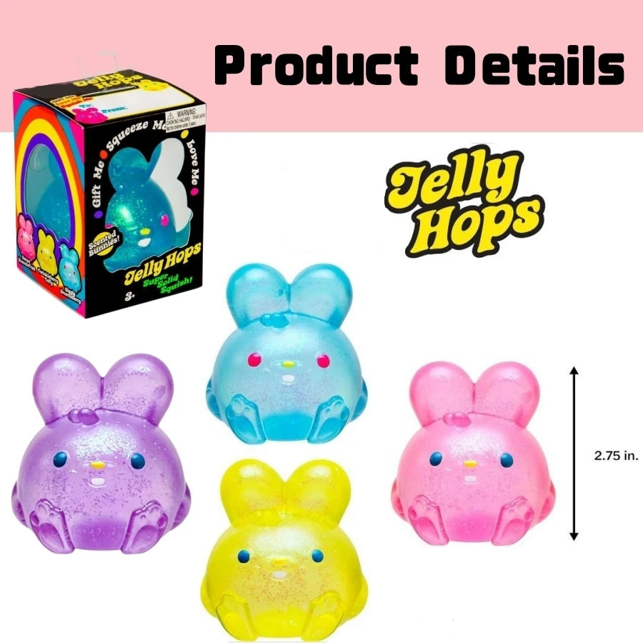 Juguete Sensorial Antiestrés Ice Cube, Conejito Adorable para Aliviar el Estrés, Juguete Blandito para Apretar, Juguetes de Descompresión para TDAH, Regalo.