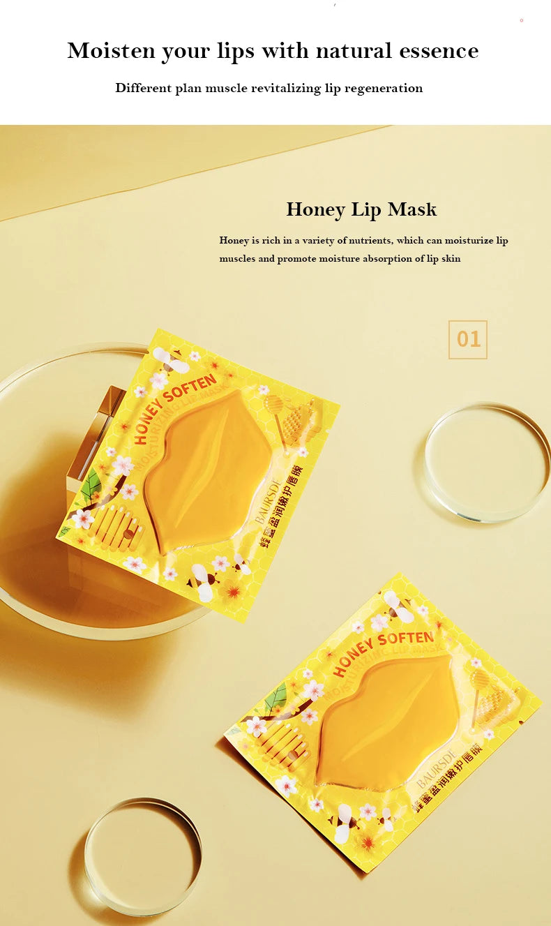 5/10 unids/lote mascarilla labial nutritiva de colágeno esencia de frutas hidratante reafirmante parche labial antiarrugas cuidado de la piel