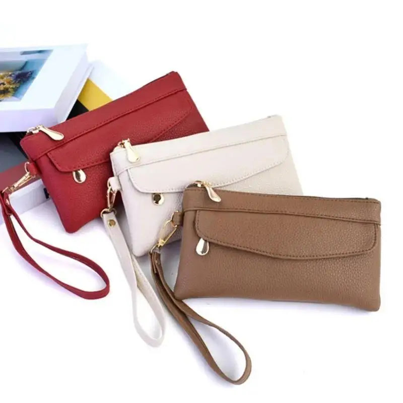 Nuevo Carteras de Pu para mujer, monederos a la moda con Cremallera larga, monedero para mujer, monedero