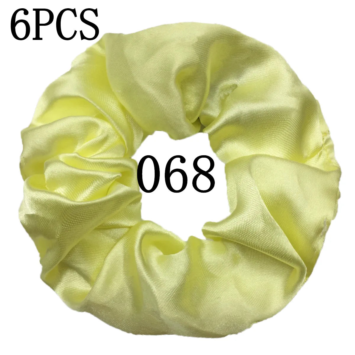 6 unids/lote, bandas para el pelo, lazos, cuerdas, soporte para cola de caballo para mujeres o niñas, accesorios, tocados de satén, Color sólido 100