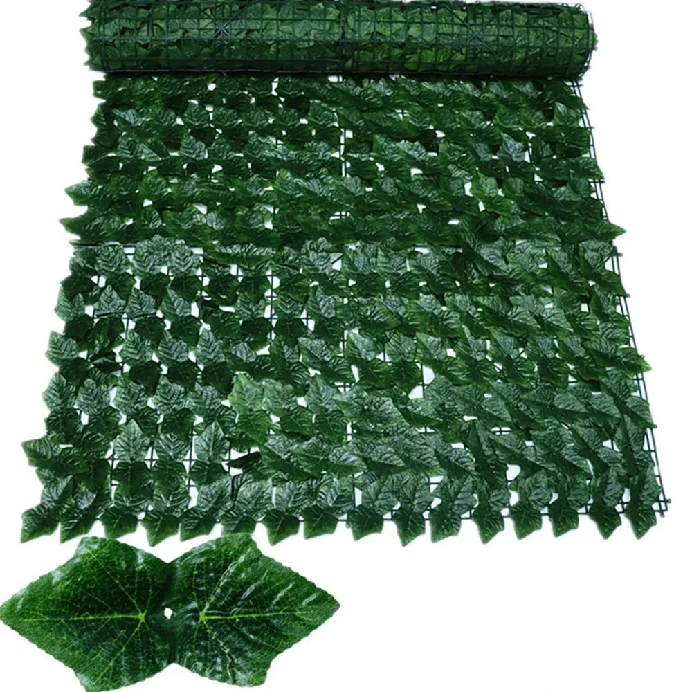 Paneles de valla de hojas verdes con seto de hiedra Artificial, pantalla de valla de privacidad falsa para decoración de hogar, jardín y balcón al aire libre