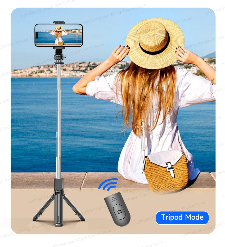 Trípode/palo Selfie F01, soporte para teléfono, Mini trípode portátil con Bluetooth inalámbrico para Android e Iphone, teléfono inteligente, disparo Vlog