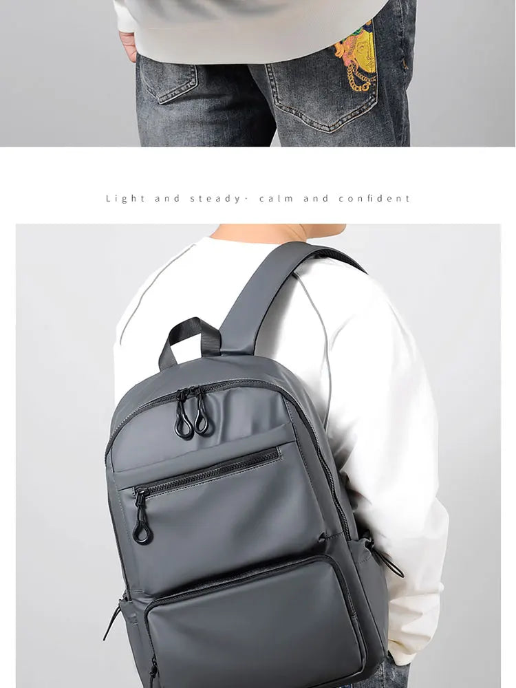 Mochila para ordenador de 14 pulgadas, mochila sencilla y duradera de gran capacidad para hombre, mochila de viaje ligera para hombre, mochila escolar para estudiantes