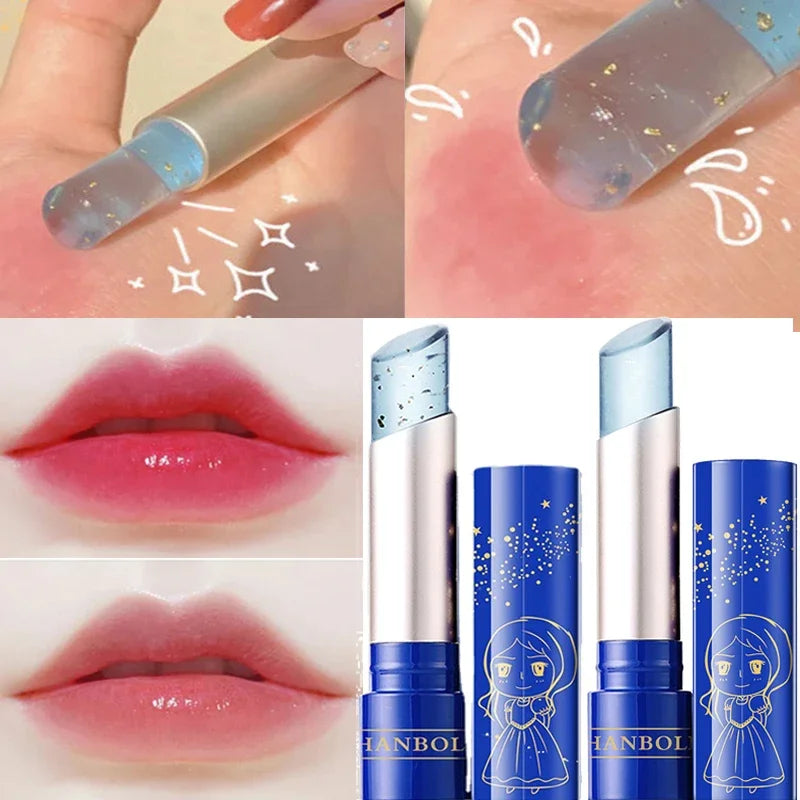 Brillo de labios de doble Color, bálsamo labial hidratante, gelatina decolorante, resistente al agua, antigrietas, cuidado de los labios, cosméticos para estudiantes, lápiz labial