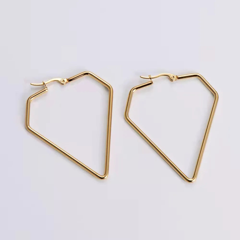 1 par de moda para mujer, moda, personalidad exagerada, diseño de corazón hueco, puño para niña, regalo de joyería de cumpleaños