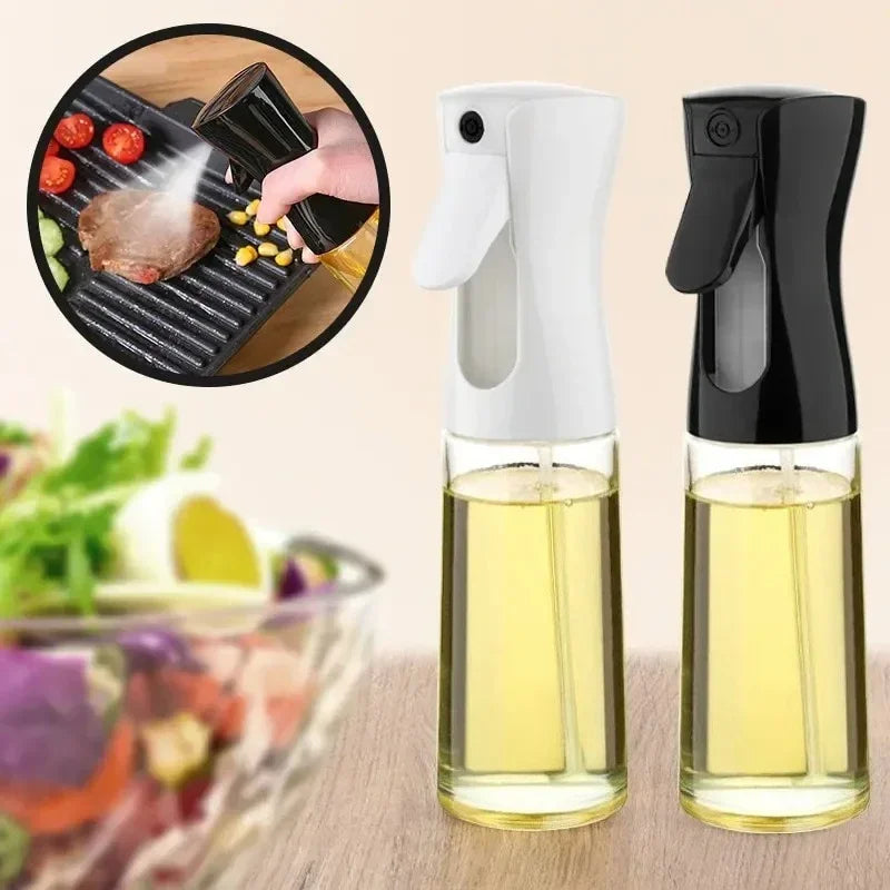 Rociador de Aceite para Cocinar de 200 ml - Dispensador de Aceite de Oliva en Aerosol - Botella Reutilizable de Grado Alimenticio para Aceite y Vinagre