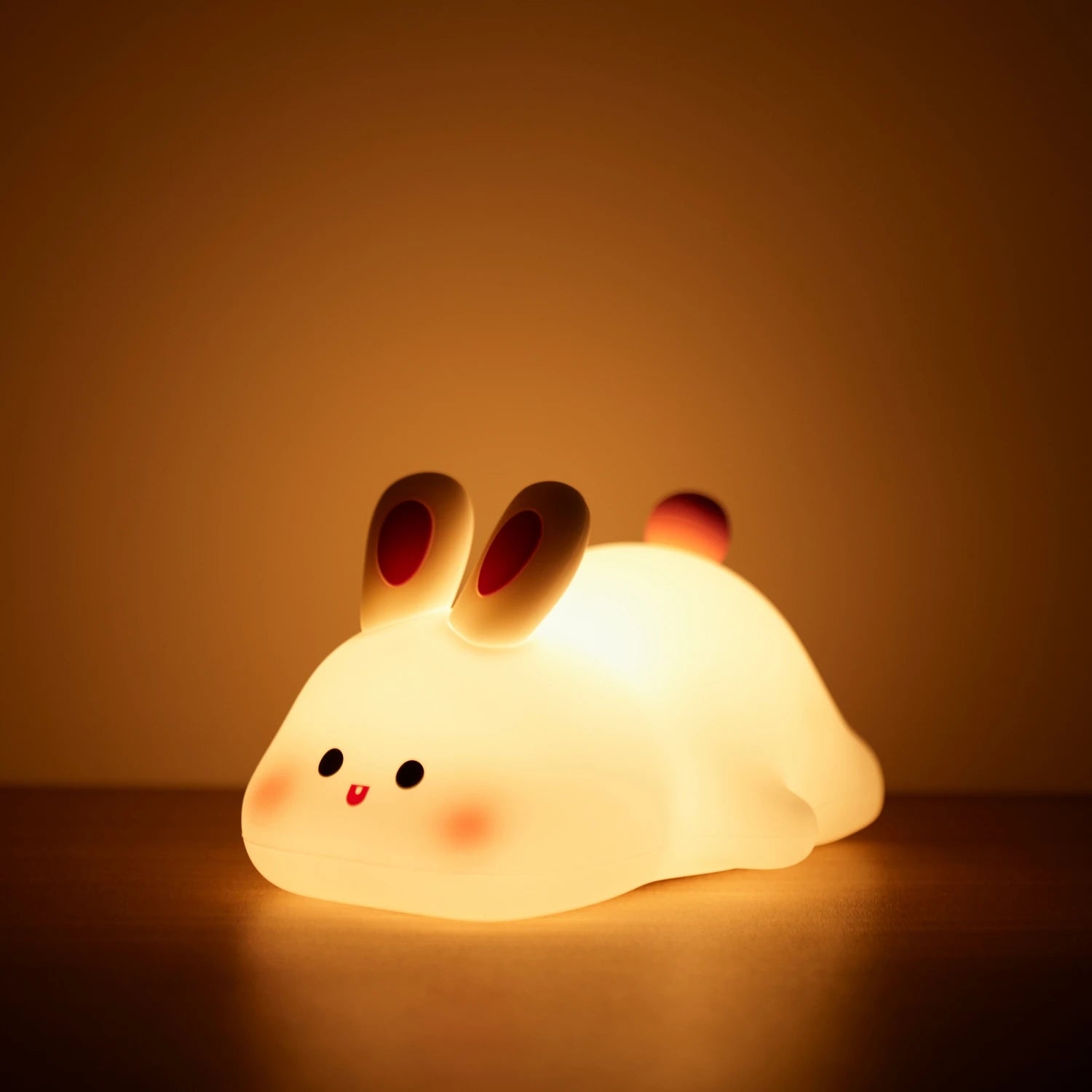 Bonita lámpara de noche blanda de silicona, luz nocturna regulable para guardería, lámpara de mesita de noche con temporizador recargable y Sensor táctil
