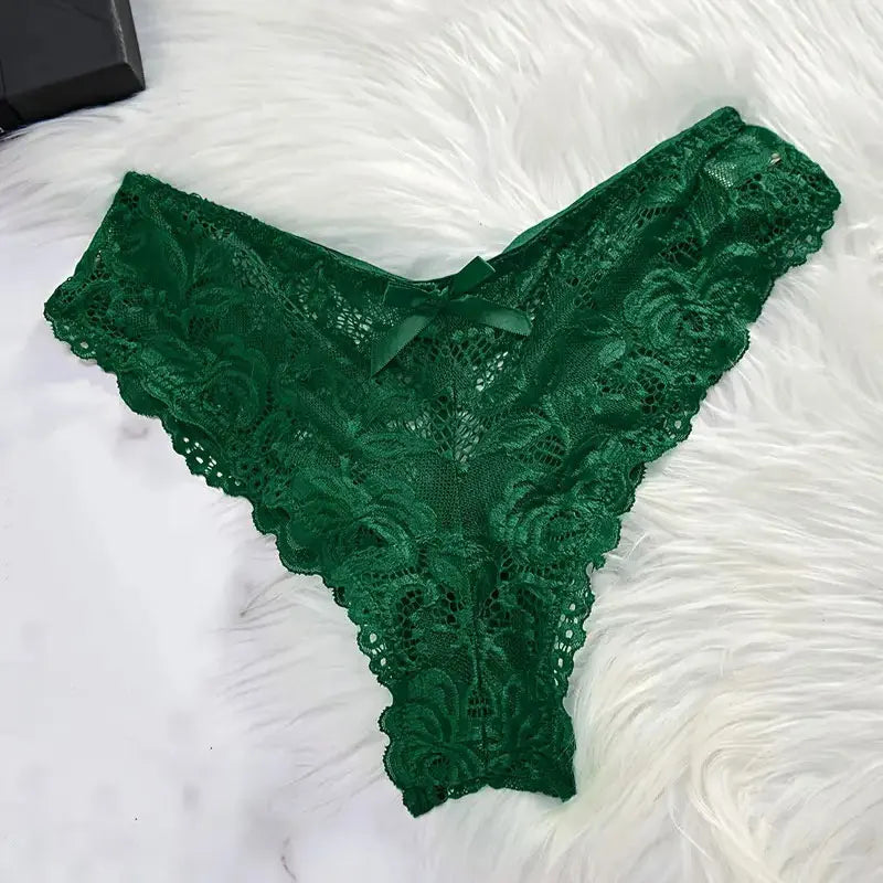 Conjunto de 2 uds de camisón de encaje para mujer, ropa de casa exquisita, nuevo pijama verde para la noche, camisón transparente dividido, conjuntos de bragas con sujetador con cuello en V