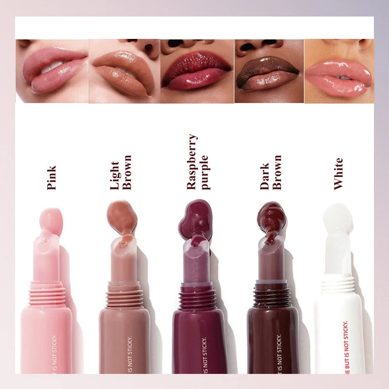 Bálsamo labial hidratante, espejo, brillo de labios, vainilla, menta, café helado, pastel, olor, lápiz labial, maquillaje de aceite de labios transparente