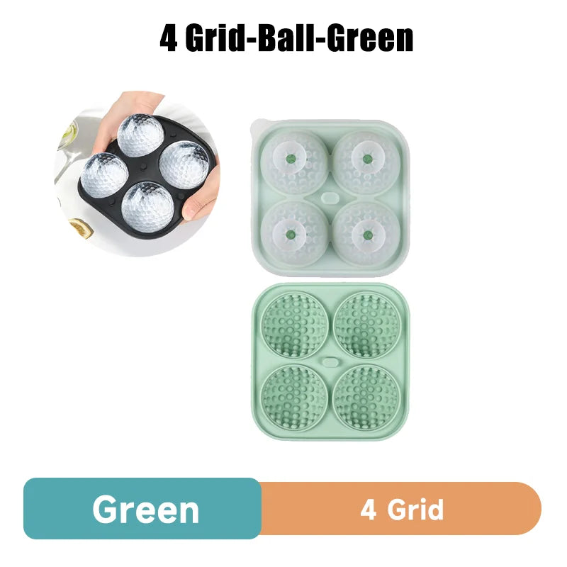 Bola de hielo de silicona para Golf, molde redondo para whisky, especial 4, rejilla de hielo para Golf, herramientas de cocina, molde de hielo reutilizable para whisky, moldes para hielo