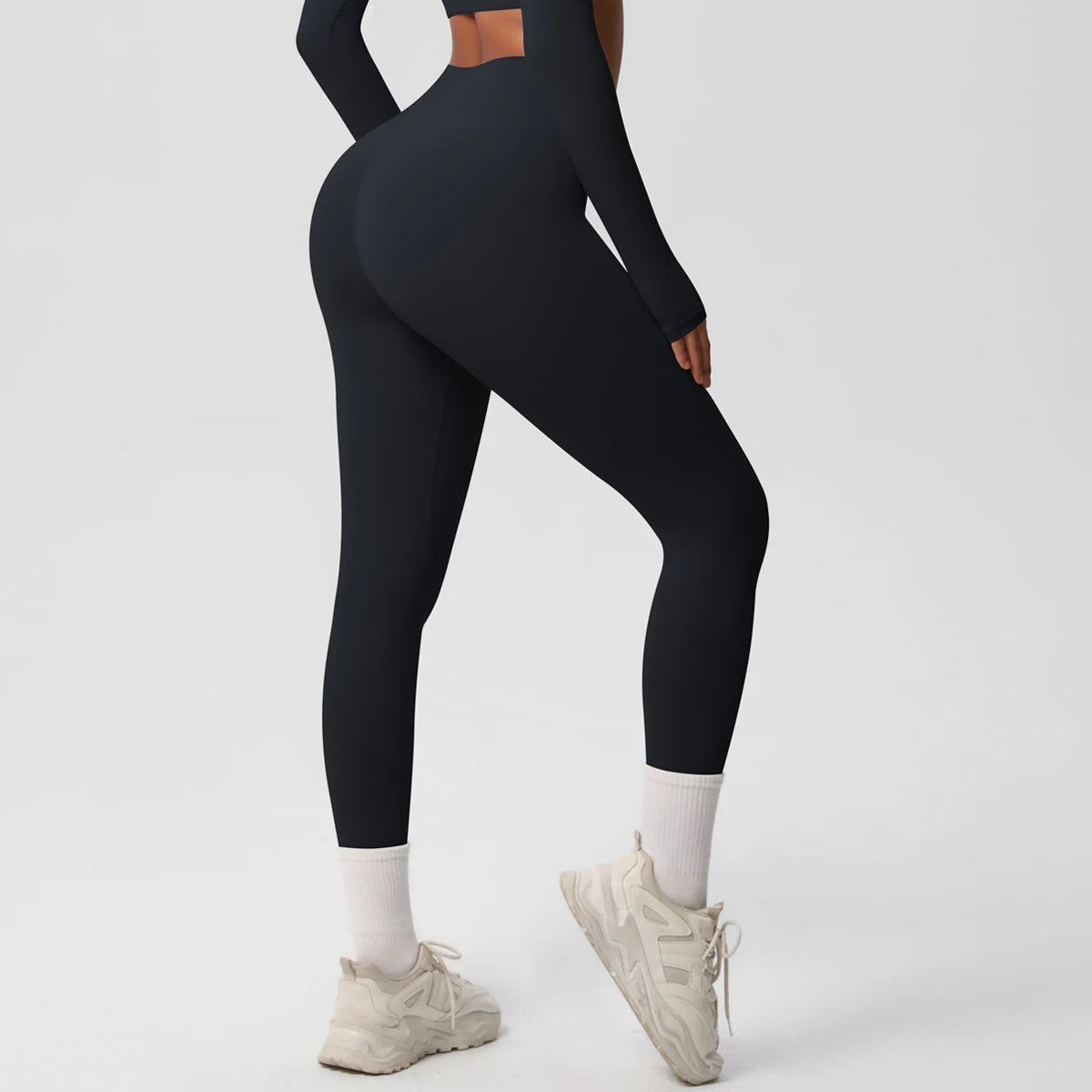 Mallas de Yoga de cintura alta para mujer, mallas con sensación desnuda, Fitness, correr, pantalones de Yoga, mallas ajustadas de gimnasio energético, mallas de entrenamiento informales