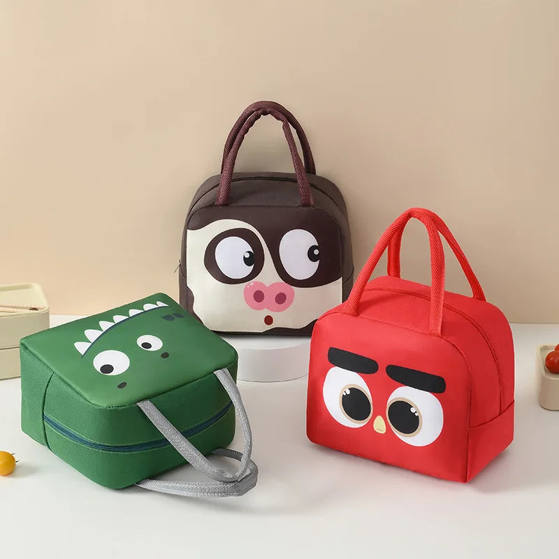 Bolsas de almuerzo térmicas de animales de dibujos animados para niños con envío gratis, bolsas aislantes de almacenamiento para niños y niñas, fiambrera Banto