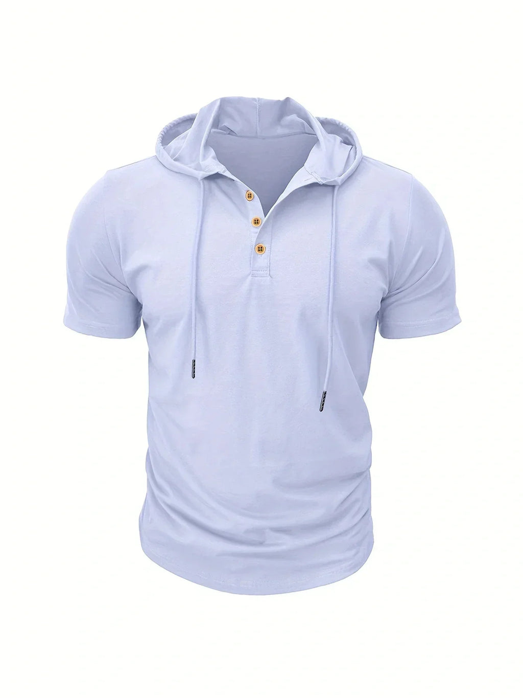Camiseta ajustada de verano para hombre, camisetas de manga corta con capucha para Fitness, Sudadera con capucha ligera para hombre, camisetas deportivas transpirables para Fitness