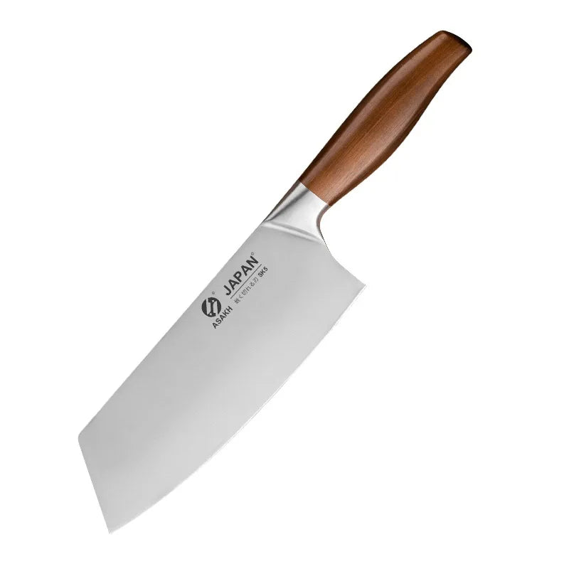 Juego de cuchillos de cocina de acero inoxidable, cuchillo para cortar carne, pescado, verduras, cuchillo de carnicero, cuchillo de Chef japonés con caja de regalo