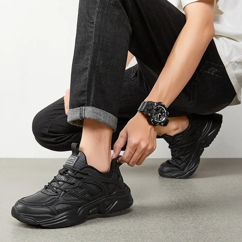 Zapatos de Chef de Hotel para las cuatro estaciones, transpirables, ligeros, antideslizantes, impermeables, a prueba de aceite, zapatos de trabajo de cocina, calzado deportivo informal para exteriores para hombre