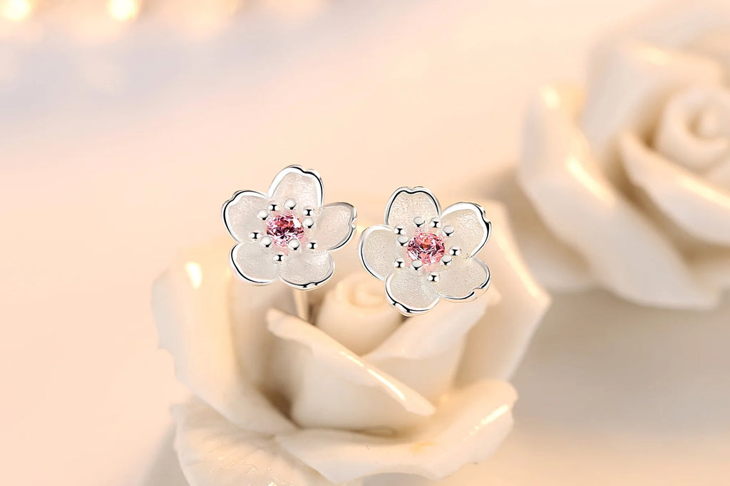 Pendientes pequeños de Plata de Ley 925 con circonita rosa y púrpura para mujer, accesorios de joyería de lujo elegantes para boda, venta al por mayor