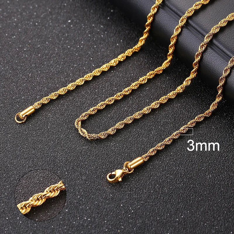 Vnox Collar de cadena cubana para hombre y mujer, gargantillas de cadena de eslabones curvos de acero inoxidable Punk básico, Collar de Metal sólido de Color dorado Vintage
