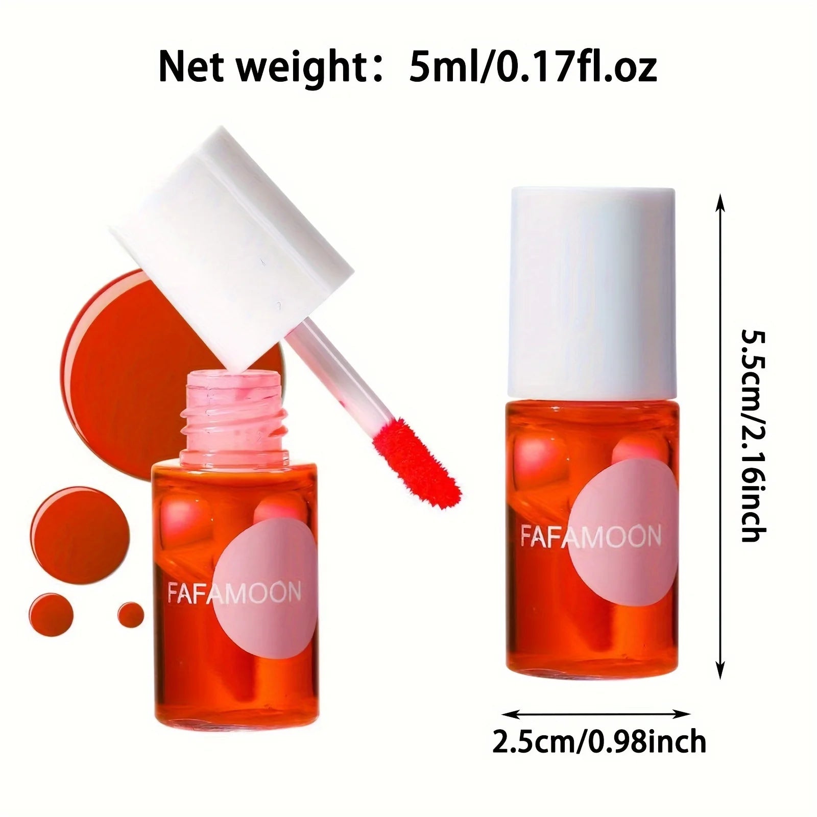 Tinte de labios afrutado de 4 colores, tinte de brillo de agua, lápiz labial líquido hidratante impermeable, antiadherente, alto pigmento, colores de larga duración