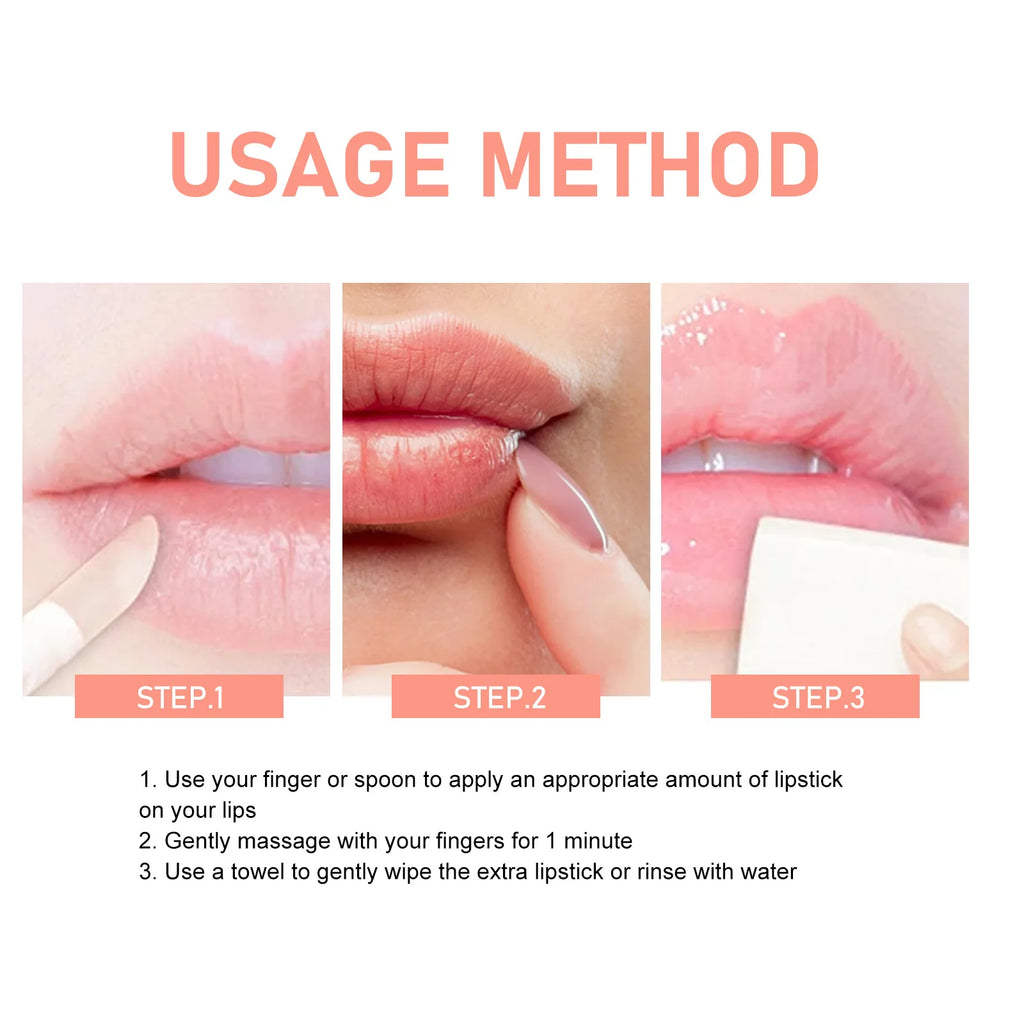 EELHOE exfoliante de labios rosa, eliminación de piel muerta, aclaramiento de líneas de labios, maquillaje hidratante antisequedad, productos para el cuidado de los labios
