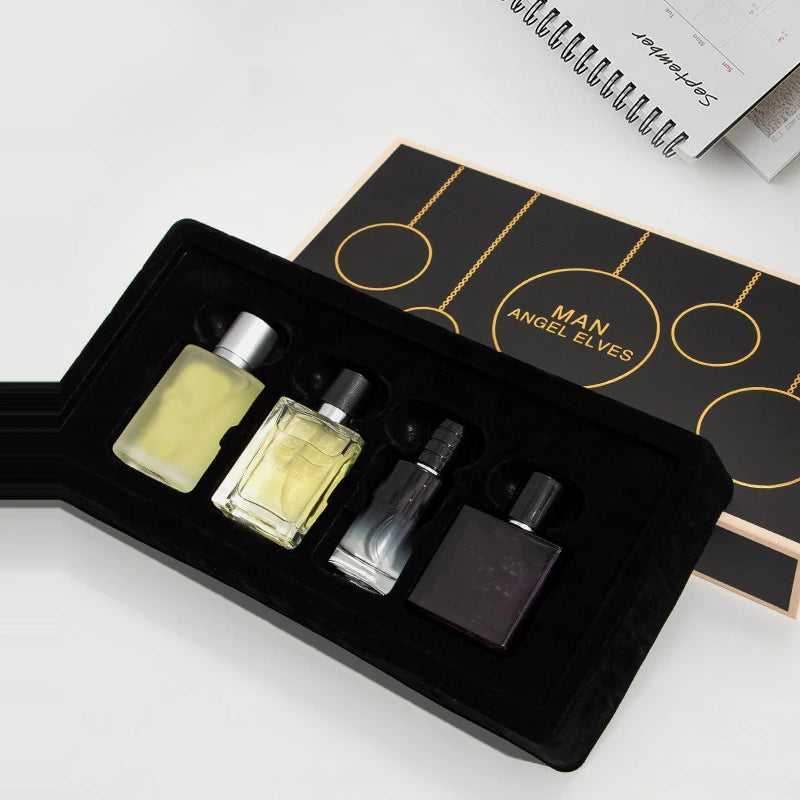 Perfume de marca de lujo para Hombre, Parfums de Colonia para Hombre, 120ml, Perfumes para Hombre, caja de regalo para Hombre, conjunto de 4 Uds., Spray aromático Floral de plantas